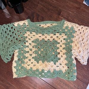 Handmade Boho GrannySquare Crochet Top